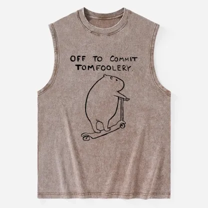 Tokyo-Tiger Capybara Is Ready To Do Something Bad Washed Tank