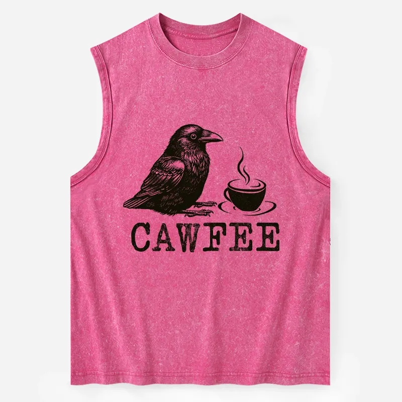 Tokyo-Tiger Cawfee Funny Japan Meme Washed Tank