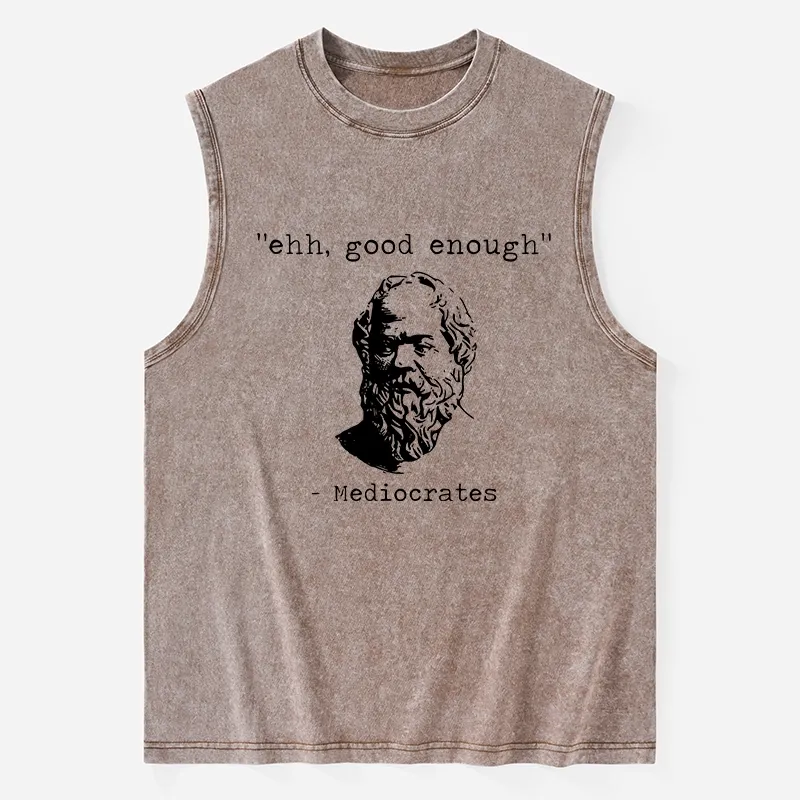 Tokyo-Tiger Mediocrates Meme Washed Tank