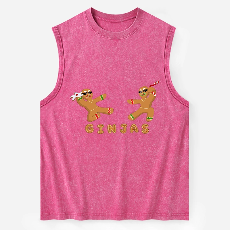 Tokyo-Tiger Gingerbread Ninja Washed Tank