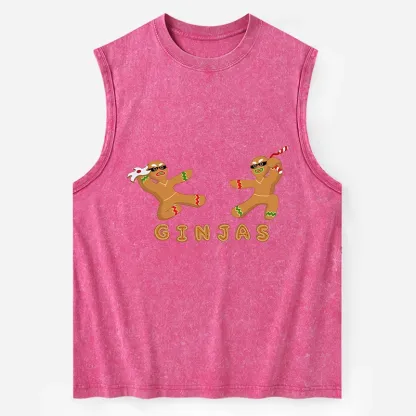 Tokyo-Tiger Gingerbread Ninja Washed Tank