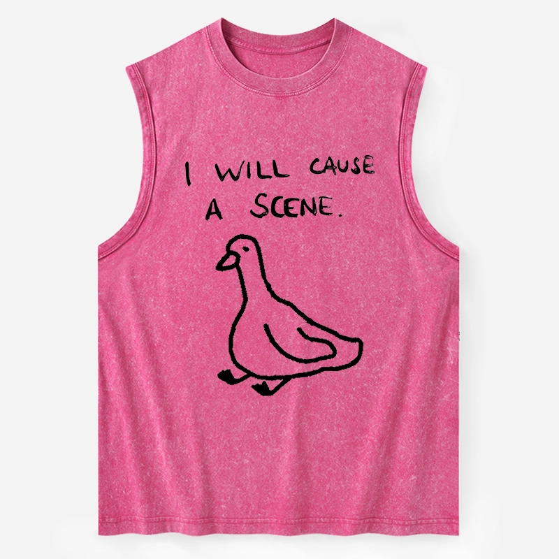 Tokyo-Tiger Stupid Goose Funny Japan Retro Washed Tank