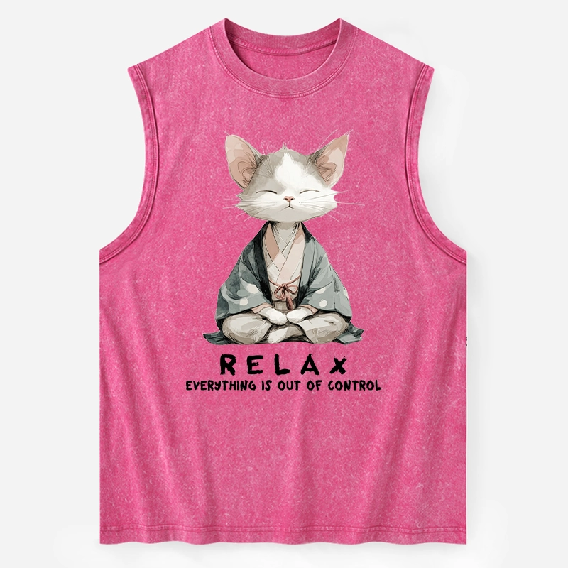 Tokyo-Tiger Zen Cat Relaxation，Everything's Out Of Control Washed Tank