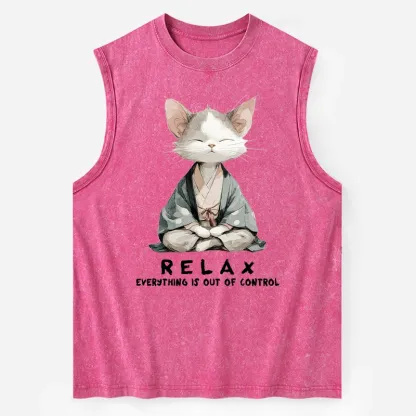 Tokyo-Tiger Zen Cat Relaxation，Everything's Out Of Control Washed Tank