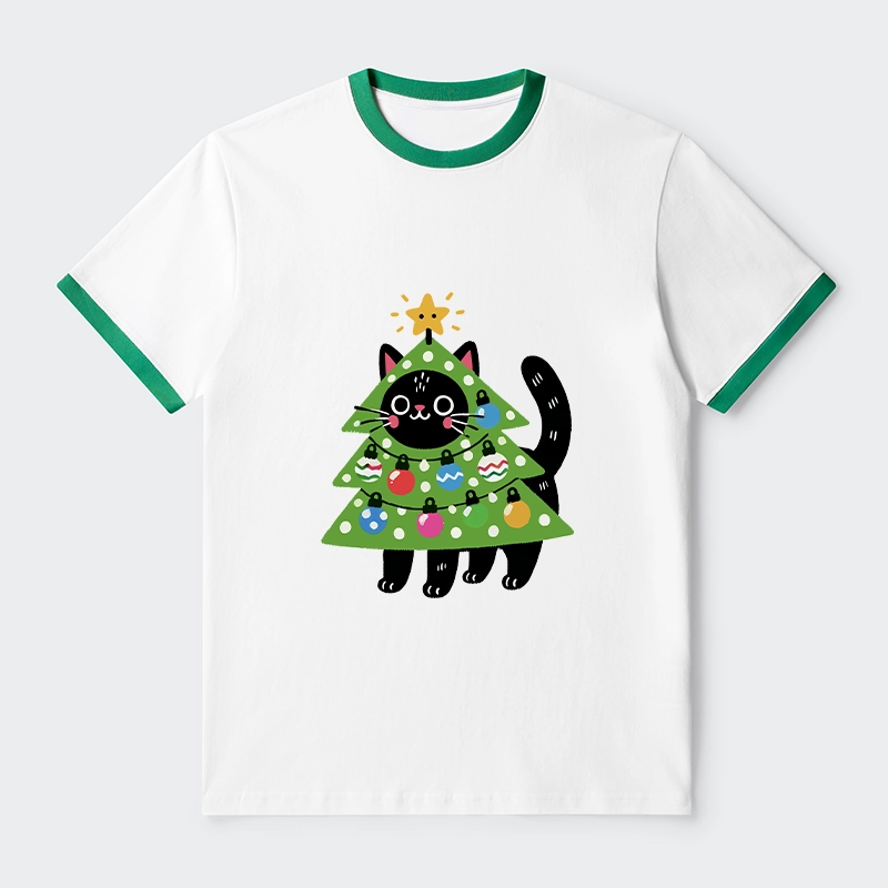 Tokyo-Tiger Christmas Tree Cat Trim T-Shirt