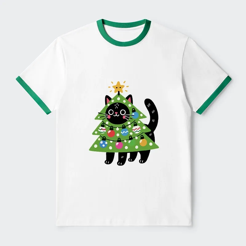 Tokyo-Tiger Christmas Tree Cat Trim T-Shirt
