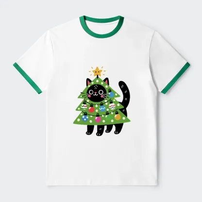 Tokyo-Tiger Christmas Tree Cat Trim T-Shirt