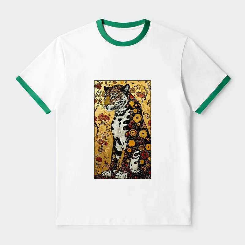Tokyo-Tiger Magnificent Leopard Trim T-Shirt