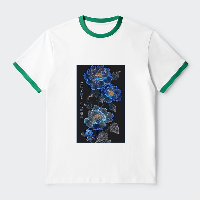 Tokyo-Tiger The Sea Of Flowers In The Darkness Trim T-Shirt