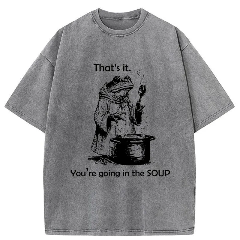 Tokyo-Tiger frog Is Making Soup Washed T-Shirt
