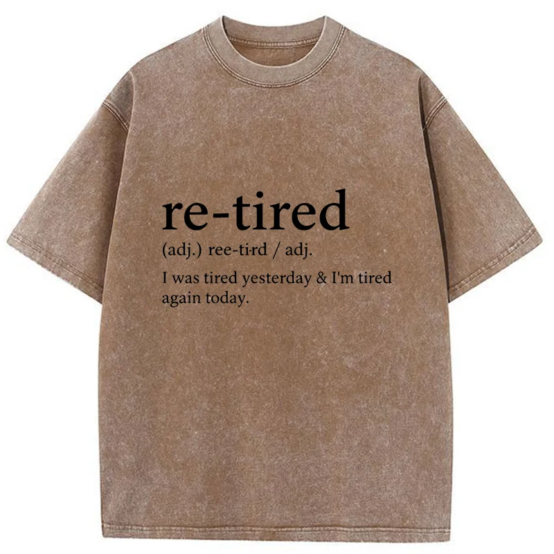 Tokyo-Tiger Re-Tired Funny Washed T-Shirt