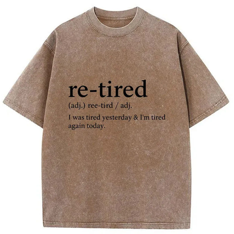 Tokyo-Tiger Re-Tired Funny Washed T-Shirt