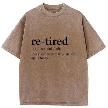 Tokyo-Tiger Re-Tired Funny Washed T-Shirt