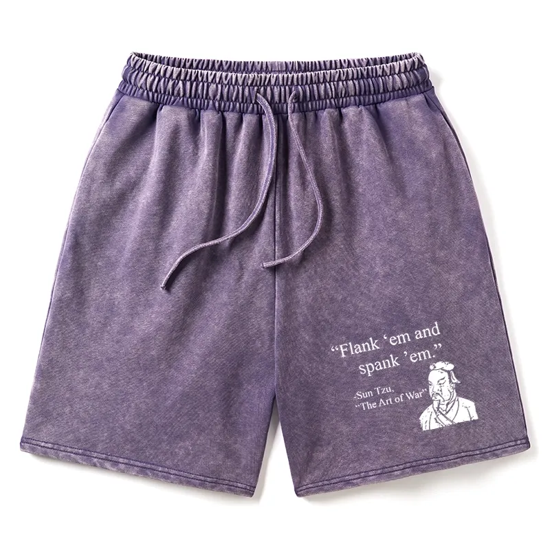 Tokyo-Tiger The Art Of War Funny Washed Shorts
