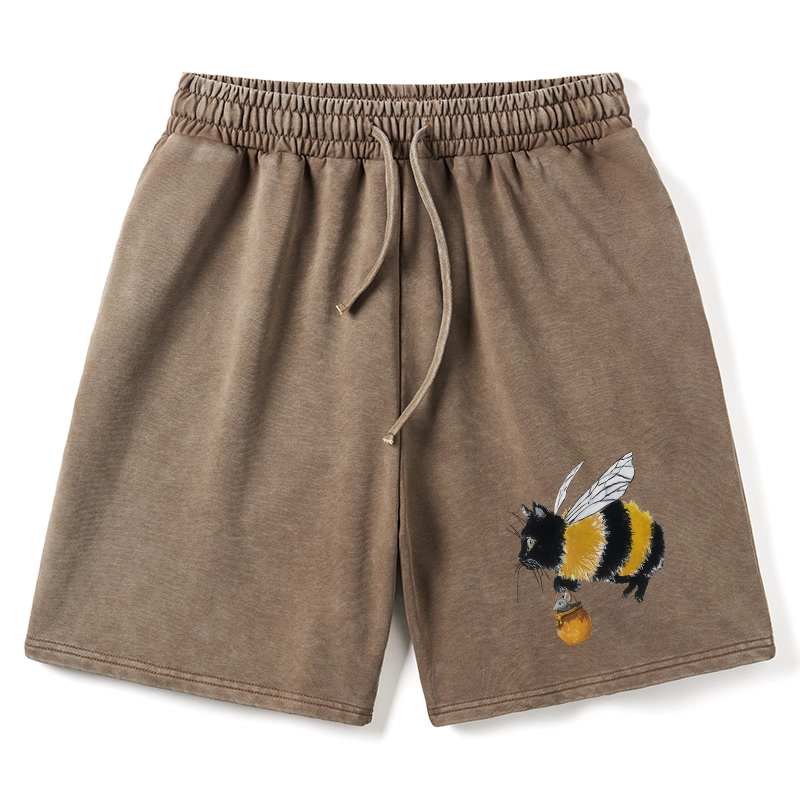 Tokyo-Tiger Catbee Funny Washed Shorts