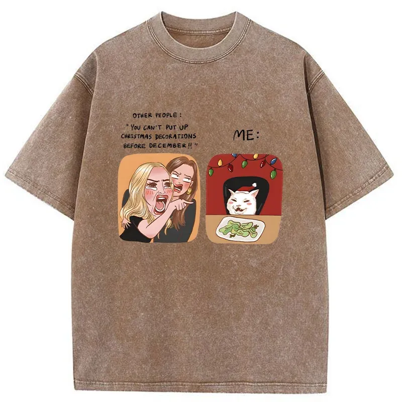 Tokyo-Tiger Christmas Meme Washed T-Shirt