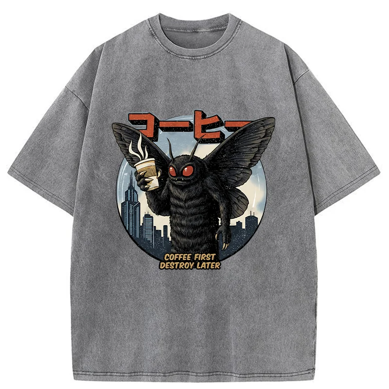 Tokyo-Tiger Mothman Coffee Washed T-Shirt