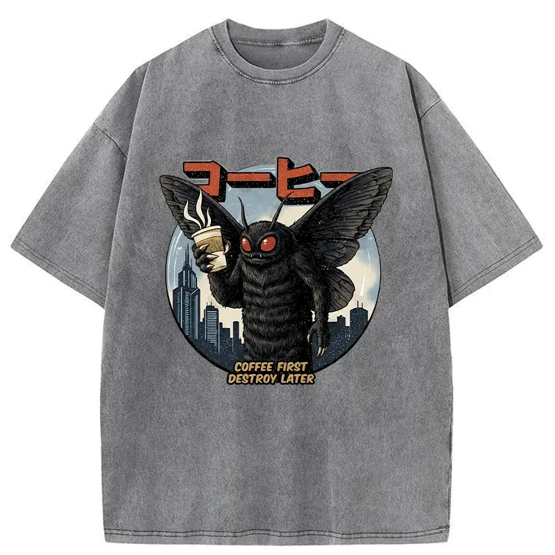 Tokyo-Tiger Mothman Coffee Washed T-Shirt