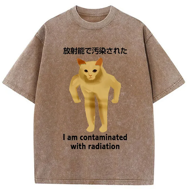 Tokyo-Tiger Mutant Cat Funny Washed T-Shirt