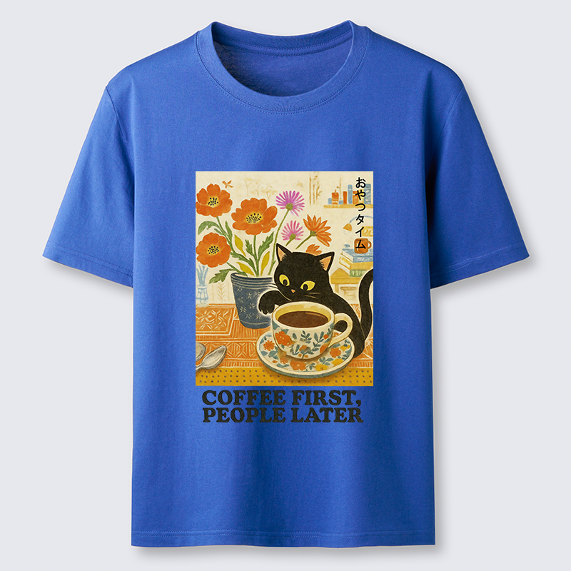 Tokyo-Tiger Kitten Drinks Coffee First Classic T-Shirt