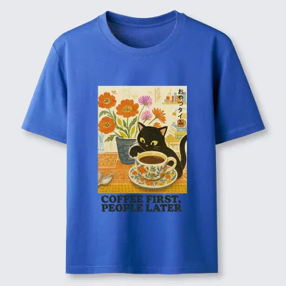 Tokyo-Tiger Kitten Drinks Coffee First Classic T-Shirt