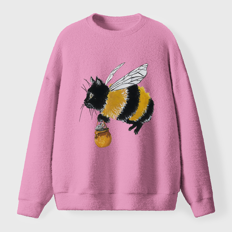 Tokyo-Tiger Catbee Funny Fuzzy Sweatshirt