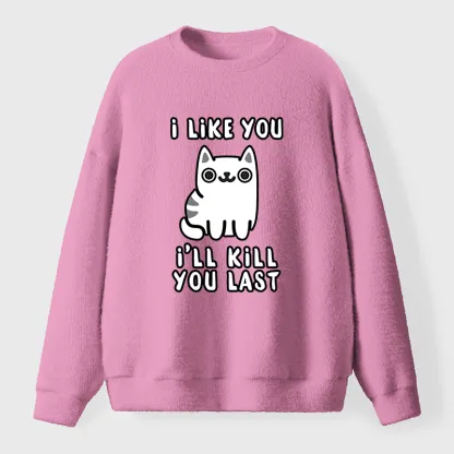 Tokyo-Tiger Cats And Humans Have A Love-hate Relationship Fuzzy Sweatshirt