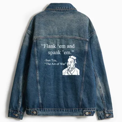 Tokyo-Tiger The Art Of War Funny Jean Jacket
