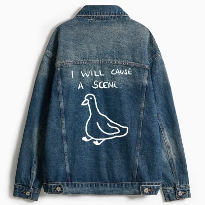 Tokyo-Tiger Stupid Goose Funny Japan Retro Jean Jacket