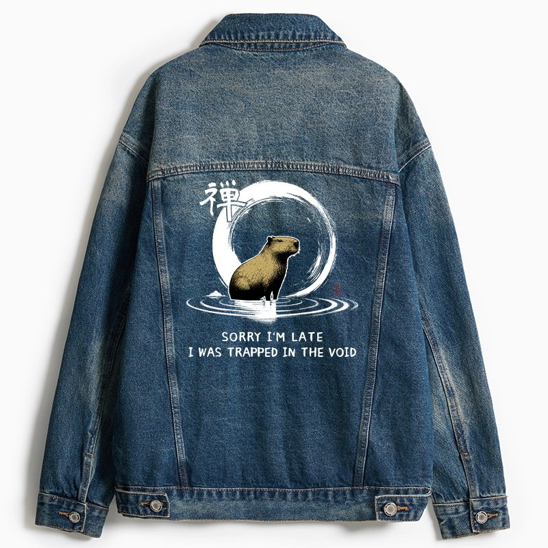 Tokyo-Tiger Zen Capybara Was Trapped In The Void Jean Jacket