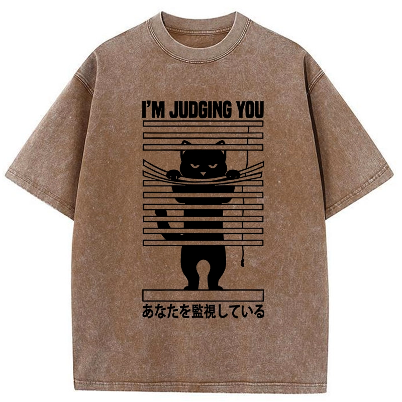 Tokyo-Tiger I'm Judging You Washed T-Shirt