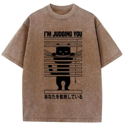 Tokyo-Tiger I'm Judging You Washed T-Shirt