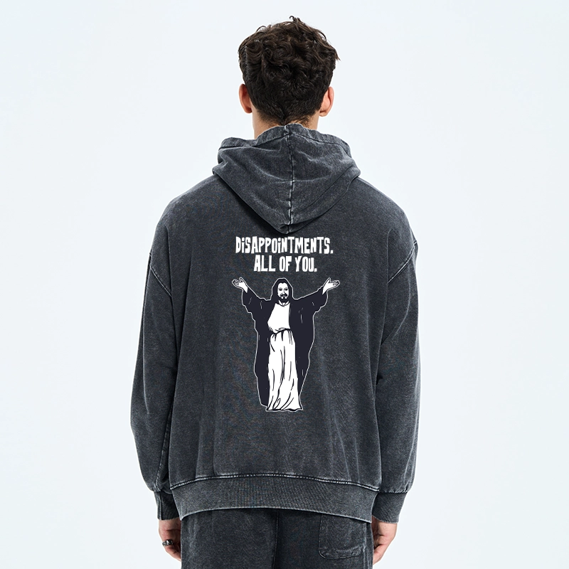 Tokyo-Tiger God Gives Disappointment Washed Zip Hoodie