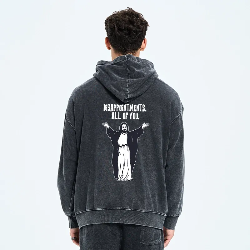 Tokyo-Tiger God Gives Disappointment Washed Zip Hoodie