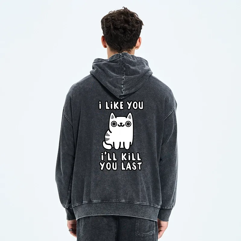 Tokyo-Tiger Cats And Humans Have A Love-hate Relationship Washed Zip Hoodie