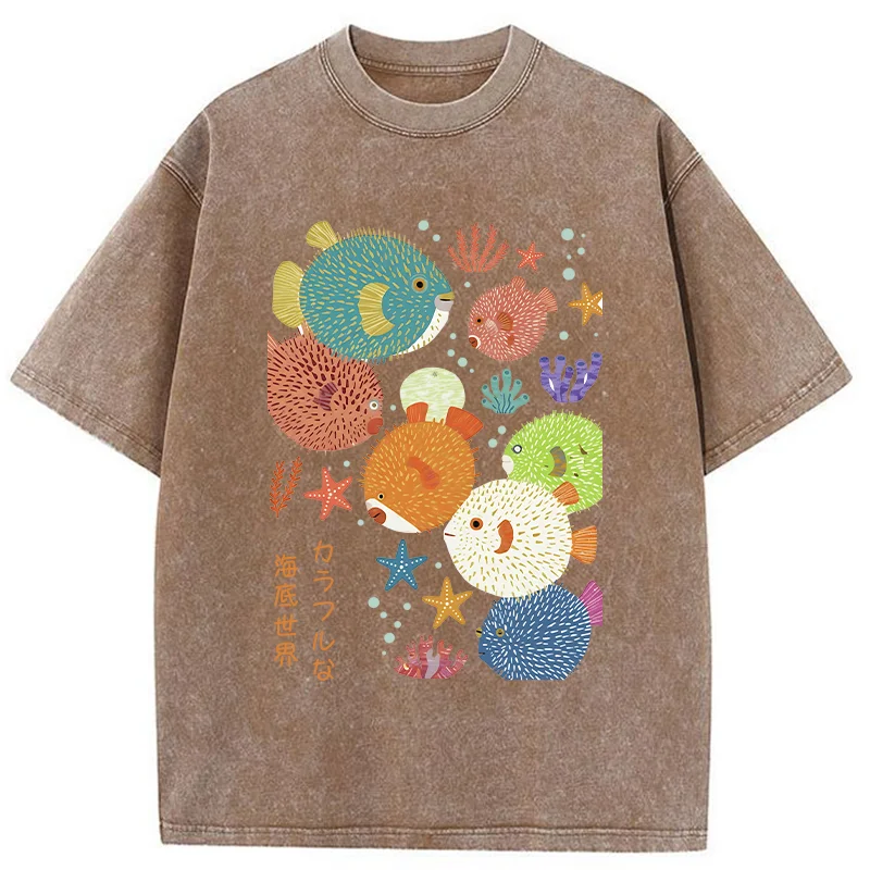 Tokyo-Tiger Japanese Fish Washed T-Shirt
