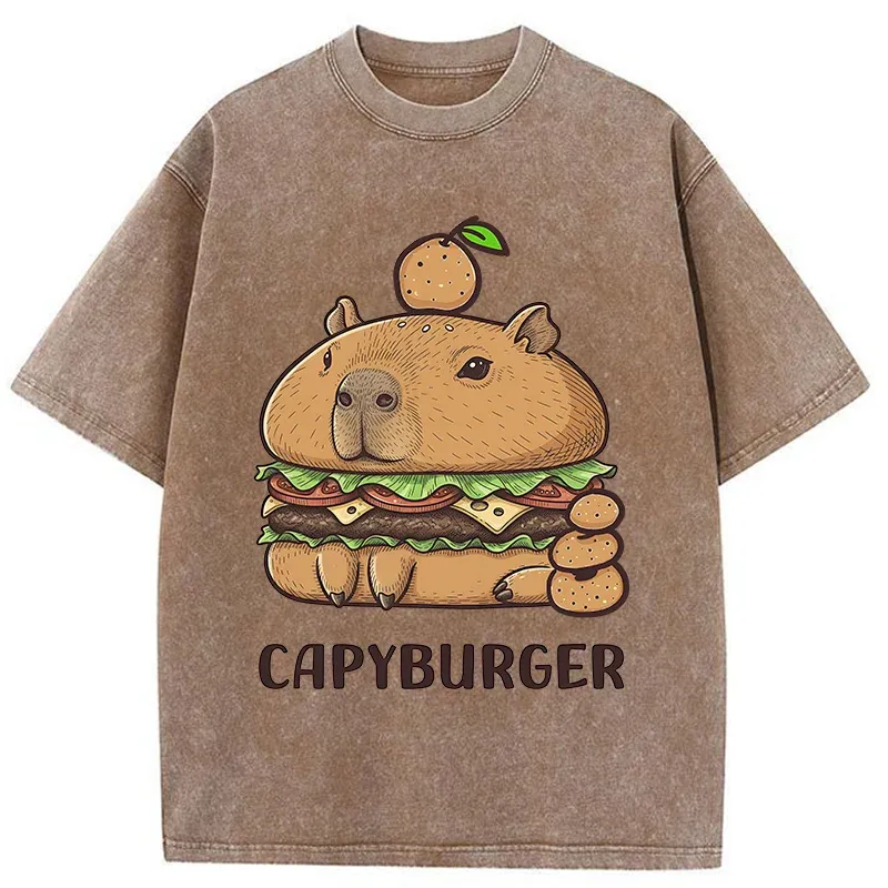 Tokyo-Tiger Capyburger Washed T-Shirt