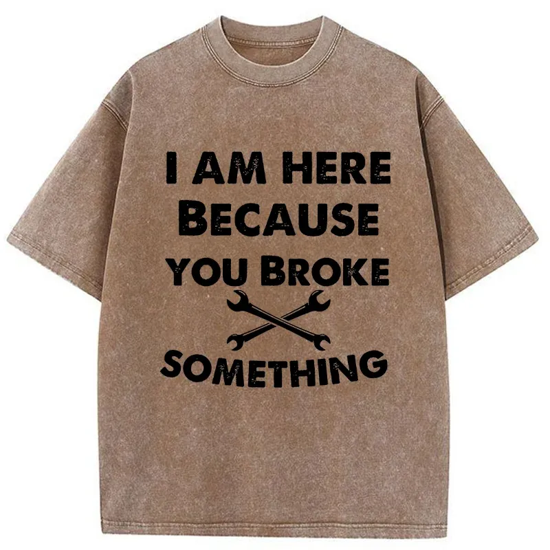 Tokyo-Tiger Mechanic Funny Washed T-Shirt