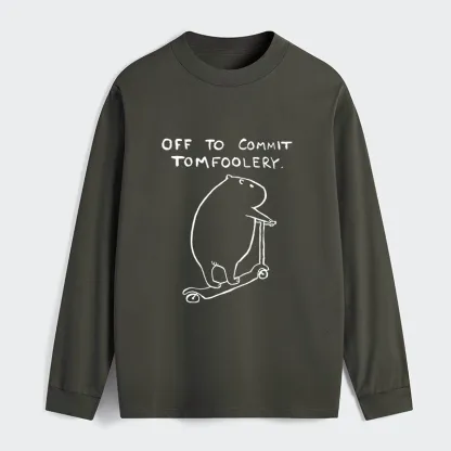 Tokyo-Tiger Capybara Is Ready To Do Something Bad Classic Long Sleeve T-Shirt