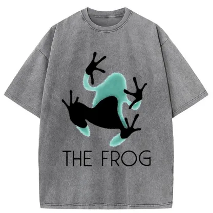 Tokyo-Tiger Frog Lying On Clothes Washed T-Shirt