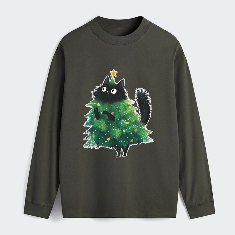 Tokyo-Tiger Christmas Tree Cat Japan Classic Long Sleeve T-Shirt
