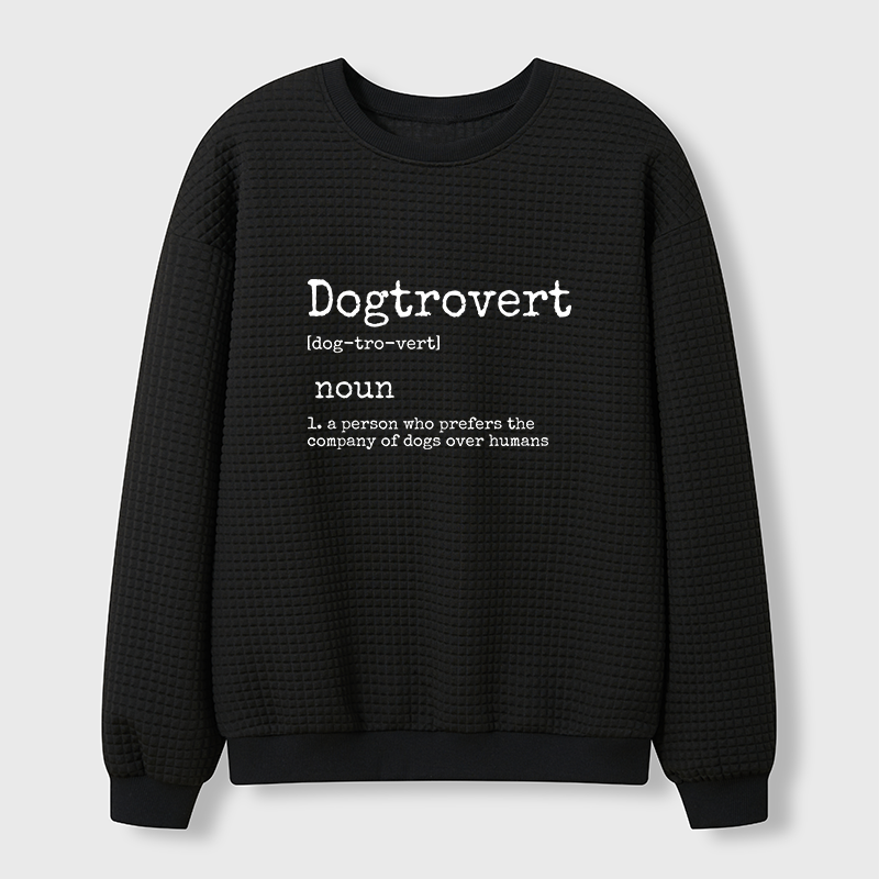 Tokyo-Tiger Dogtrovert Funny Waffle Sweatshirt