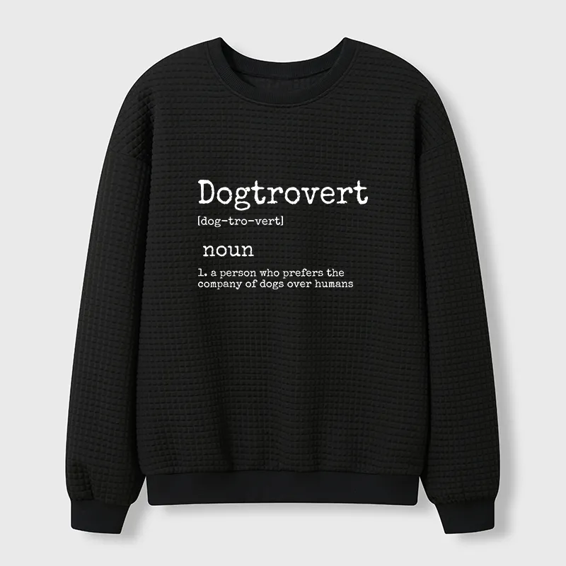 Tokyo-Tiger Dogtrovert Funny Waffle Sweatshirt