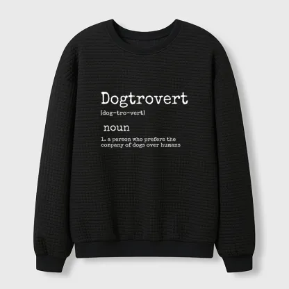 Tokyo-Tiger Dogtrovert Funny Waffle Sweatshirt