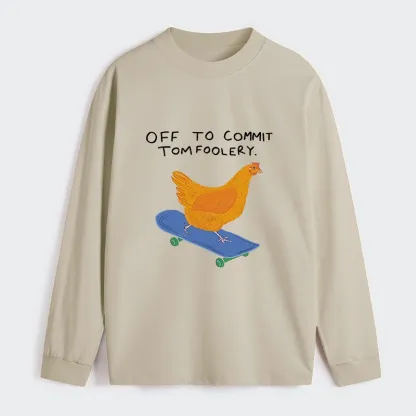 Tokyo-Tiger Chicken Was About To Do Something Bad Classic Long Sleeve T-Shirt