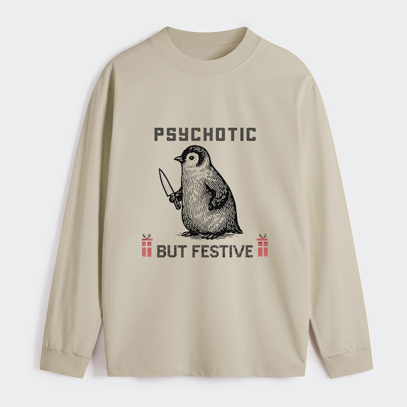 Tokyo-Tiger Overstimulated but Festive Christmas Classic Long Sleeve T-Shirt