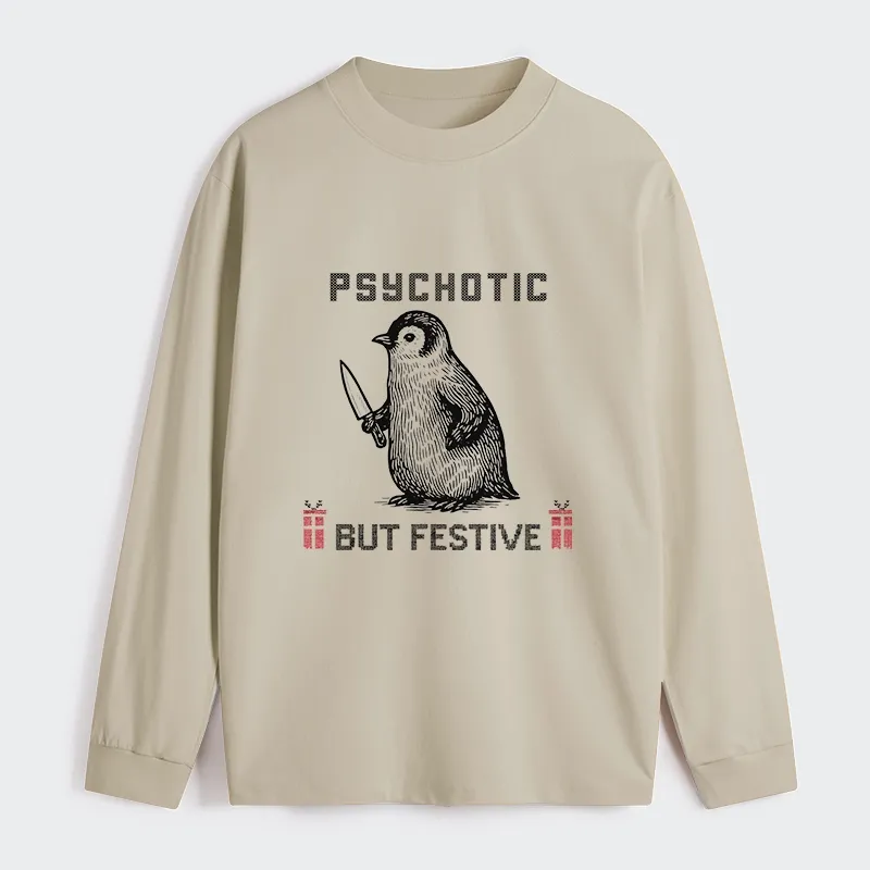 Tokyo-Tiger Overstimulated but Festive Christmas Classic Long Sleeve T-Shirt