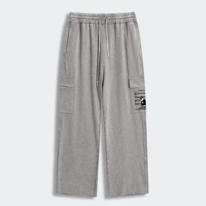 Tokyo-Tiger The Sound Of Silence Washed Utility Sweatpants