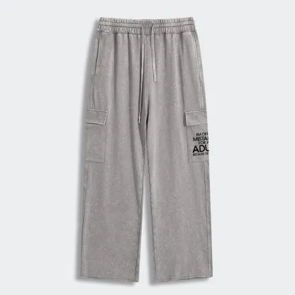 Tokyo-Tiger Old In Age But Young At Heart Washed Utility Sweatpants
