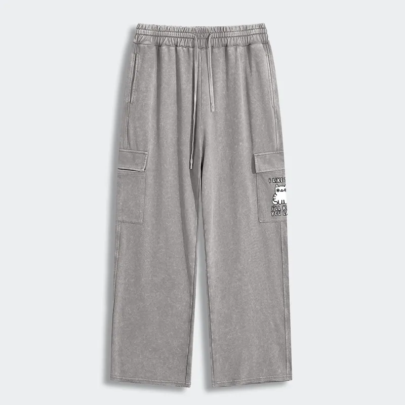 Tokyo-Tiger Cats And Humans Have A Love-hate Relationship Washed Utility Sweatpants